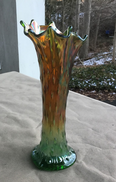 Iridized Carnival Glass Glass Collie