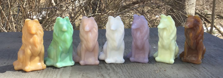 Opaque glass Mosser Collies - Spring COlors